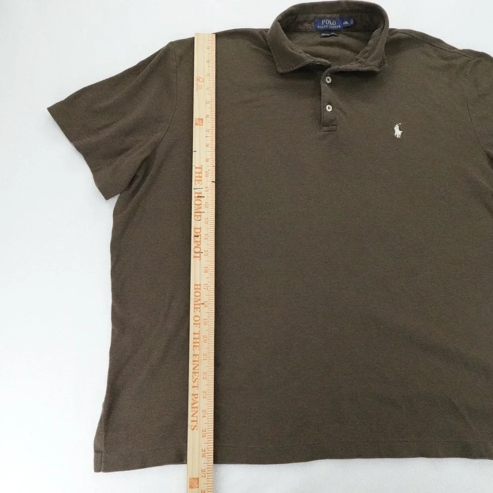 Polo Ralph Lauren Polo Shirt Mens 2XL Brown Pima Soft Touch Golf Preppy Pony